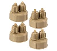 ELEOUTI 4 Tapas de Botella DIY para Reactores de Co2 de Acuario, Accesorio Portátil Resistente, Sistema de Acuario Compatible, Tapas Rápidas para Pecera Pequeña, Repuestos para Generador