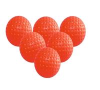 ELEOUTI 6 Balones de Práctica de Golf Rojas de Caucho Duradero para Entrenamiento Deportivo Interior, Suaves y Seguras