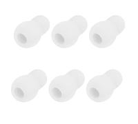 ELEOUTI 6 Piezas Tapones de Silicona para Estetoscopio Reutilizables, Color Blanco Acabado Liso Que Resiste la Acumulación de Cerumen, Ideales para Procedimientos Clínicos Profesionales