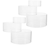 ELEOUTI 6piezas Expositor de Acrílico Transparente Soporte Cilíndrico Redondo para Joyas Elevador de Comida para Buffet de Fiestas Base de Exhibición de Mesa de Postres Soportes