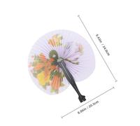 ELEOUTI Abanicos Plegables de Papel 3 Piezas para Mujer, Abanico de Mano Portátil Mango de Plástico, Diseño Oriental Chino Tradicional, Adecuado para Fiestas, Bodas y Estilo Aleatorio