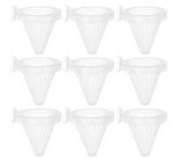 ELEOUTI Alimentador de Gusanos Cónicos para Peces Ventosa Extraíble, 10 Piezas de Cono de Plástico para Proteger Alimento Vivo en Acuarios Color Aleatorio