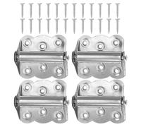 ELEOUTI Bisagra de Puerta Automática de Acero Inoxidable 4 Piezas con Resorte de Cierre y Tornillos Bisagra de Rebote para Puertas Mosquiteras Ventanas para Uso Interior y Exterior