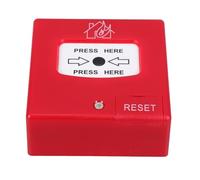 ELEOUTI Botón de Llamada de Emergencia Manual contra Incendios Fire-08, Interruptor de Reinicio Manual de Alarma para Puerta de Seguridad, Panel Plástico Resistente, Uso en Oficinas,