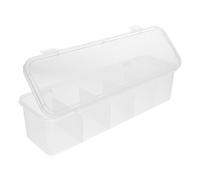 ELEOUTI Caja Organizadora para Bolsitas de Té y Azúcar Tapa Resistente a Golpes Compartimentos Múltiples Organizador de Almacenamiento para Cocina y Cafetería Estuche Práctico para