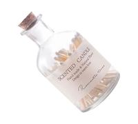 ELEOUTI Cerillas para Velas en Tarro de Vidrio Blanco, 50 Fósforos de Madera con Tapa para Iluminación Sencilla, para Sala y Mesas de Café