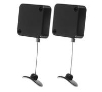 ELEOUTI Cerradura de Cable Retráctil de Acero de 1 Metro, 2 Piezas Negras Pestillo y Funda Curva, Candado de Seguridad Control Remoto para Protección Antirrobo en Hogar y Oficina