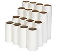 ELEOUTI Cinta Adhesiva de Limpieza Pegamento Adecuado 10 Piezas 60 Hojas, Papel Adhesivo Blanco y Diseño de Desgarro Oblicuo para Rodillo Quitapelusas de Mascotas para Ropa y Lino