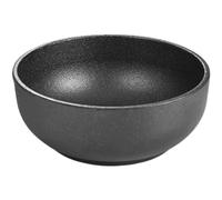 ELEOUTI Cuenco de Hierro Fundido Práctico y Elegante para Bibimbap Negro Bordes Lisos Suministro Reutilizable Adecuado para Restaurantes y Servicios de Alimentación de Cocina Coreana