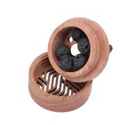 ELEOUTI Difusor de Aceites Esenciales para Coche, Clip de Perfume de Madera Portátil y Elegante Materiales de Madera y Acero Inoxidable, Adecuado para Ambientar el Interior