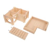 ELEOUTI Escondite para Reptiles con Rampa de Madera para Escalar y Plataforma para Tomar el Sol Refugio Oculto para Dragón Barbudo Terrarios y Recintos de Reptiles