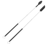 ELEOUTI Espátulas Mini Ligeras Juego de 2 de Silicona y Acero Inoxidable Diseño para Colgar, Multiusos Ideales para Repostería y Cocina Diaria