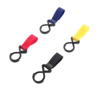 ELEOUTI Ganchos para Cochecito de Ñiño 4 Piezas Correa Ajustable de Nylon y Sbs para Colgar Bolsas y Accesorios, Soporte 5kg para Silla de Paseo