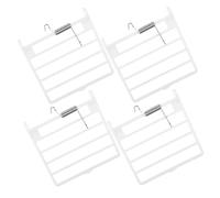 ELEOUTI Juego de 4 Puertas para Jaulas de Pájaros de Plástico Blanco Diseño Colgante y Resorte Fiable para Reemplazo en Jaulas Grandes de Mascotas