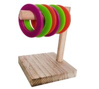 ELEOUTI Juguete Educativo Interactivo Ligero para Loro Forma de Anillo para Diseñado para Uso en Mascotas Adecuado para Estimular la Inteligencia y Actividades del Loro