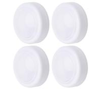 ELEOUTI Lámpara Nocturna LED Táctil Inalámbrica Blanca, Luz de Armario Recargable sin Cables, 4 Unidades a Pilas, Luz Suave para Dormitorio y Pasillo