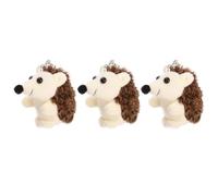 ELEOUTI Llavero de Peluche de Erizo de Dibujos Animados, 3 Piezas, Diseño Portátil y Fácil de Colocar, Accesorio para Bolso o Mochila, Adecuado Adultos
