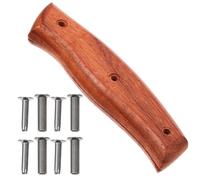 ELEOUTI Mango para Cortador de Cocina de Madera de Palo Rojo Orificio, Antideslizante y Ergonómico, Tamaño Pequeño, Reemplazo para Cuchillos y Herramientas de Cocina, Adecuado para Uso