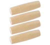 ELEOUTI Mangos de Lima de Madera 4 Piezas, Reemplazo para Herramientas de Corte y Accesorios para Parrilla, Mango Ergonómico Duradero para Utensilios de Cocina y Barbacoa, Tamaño Pequeño,