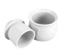 ELEOUTI Mantequera de Cerámica White con Tapa Hermética para Almacenamiento, Gran Capacidad Adecuado para Cocina y Encimera