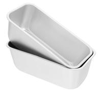 ELEOUTI Molde para Hornear Pan de Aluminio 2 Piezas, Molde Rectangular para Tostadas y Pudín, Utensilios Prácticos para Repostería Casera en Horno, Uso Doméstico