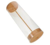 ELEOUTI Organizador Dispensador de Pajitas Reutilizables con Tapa de Madera y Acrílico, Almacenamiento Multipropósito para Cocina y Gabinete, Diseño Elegante y Ahorro de Espacio