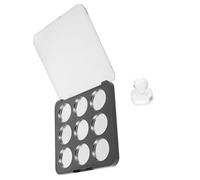 ELEOUTI Paleta Magnética de Sombras de Ojos Vacía con 9 Ranuras Redondas de 26,5mm, Espejo Incorporado y Diseño Elegante para Uso Profesional y Diario
