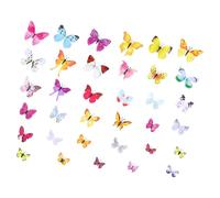 ELEOUTI Pegatinas de Pared 3d de Pvc Diseño de Mariposas, 36 Piezas Removibles para Decoración Chic en Dormitorio Infantil y Hogar Varios estilos