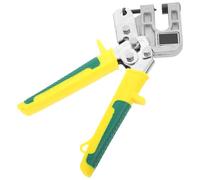 ELEOUTI Pinza Sola Mano para Quilla de Acero, Alicate de Crimpado Amarillo Bloqueo para Perfiles de Pladur, Herramienta Manual de Perforación para Instalación de Techos Suspendidos