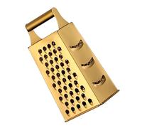 ELEOUTI Rallador de Acero Inoxidable para Cocina Multifuncional, Cortador de Verduras y Frutas Cuatro Caras Doradas, Rallador de Queso Antiadherente y Resistente, Utensilio para Uso