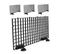 ELEOUTI Separador para Pecera Negro Pequeño 4 Piezas con Rejilla Plástica Duradera para Acuarios, Filtro Inferior para Aislamiento, Kit de Partición para Tanque de Peces