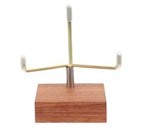 ELEOUTI Soporte de Exhibición Metálico para Cristales y Piedras Pequeñas, Base Oscura Dorada, Estante Estable para Minerales, Rocas y Joyas, Expositor Multifuncional para Decoración