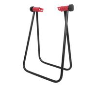 ELEOUTI Soporte de Suelo Plegable para Bicicletas, Altura Ajustable, Negro | Hierro Resistente, para Bici y Mountain Bike, Uso en Mantenimiento Mecánico, Fácil de Transportar