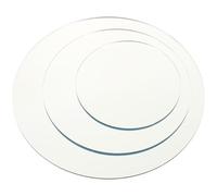 ELEOUTI Tablero de Acrílico Reflectante Redondo Plata para Fotografía de Producto, 3 Piezas Superficie Lisa y Reflejo Claro Adecuado para Joyería y Maquillaje