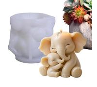 Elepahant Silicone Candle Mold - 3D Silicone Cute Mom and Kid Mould,Animal Sooap Molds - for Birthday Offices Home Room Desk Desktop Dormitory Apartments