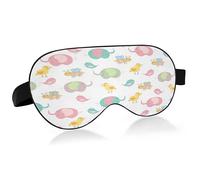 Elephant and Bee and Chicken Sleep Mask Lightweight Soft Breathable Eye Mask with Adjustable Strap Blackout Eye Mask for Women Men for Travel Night Sleeping