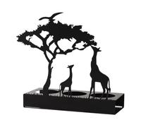 Elephant Candle Holder - Iron Silhouette Design, Decorative Led Candle Display, Tree Accent Candles Stand, Elegant Metal Tabletop Decor | Led Candles Holder For Bedroom Living Room Gift