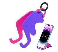 Elephant Cell Phone Stand - Foldable Keychain Mobile Holder | Portable Cute Animal Phone Mount Durable Lightweight for Home Travel Dorm Office Train Car Desk Accessory