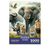 Elephant Challenging 1000 Piece Puzzle for Adults - Difficult Brain Teaser Game 38x26cm/1000pcs