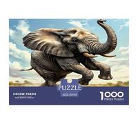 Elephant Challenging 1000 Piece Puzzle for Adults - Difficult Brain Teaser Game 70x50cm/1000pcs