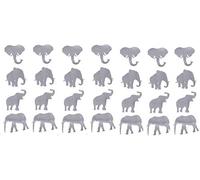 Elephant Collection - Calcomanías de vinilo plateado (elefante)