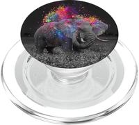 Elephant Colorful Wild Animal Gift PopSockets PopGrip para MagSafe