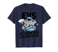 Elephant EVS Mantenemos la Limpieza Diseño Retro de Conserje Camiseta