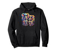 Elephant Family Sunglasses Safari Animal Colorful Elephant Sudadera con Capucha