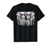 Elephant Family Sunglasses Safari Zoo Animal Lover Elephant Camiseta