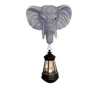 Elephant Garden Ornaments, Solar Light Lanterns Resin Decorative Lamp, Ambient Lighting, Cute Outdoor Decor for 7,48 x 2,95 x 12,6 pulgadas Patio, Pathway, Lawn, and Front Door Use