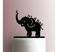 Elephant Its A Boy - Decoración acrílica para tartas de 6 pulgadas de ancho/rosa