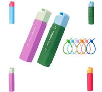 Elephant Kiss Stain Remover, 3-Second Stain Remover Pen for Clothes, 2025 New 12ml Portable Spot Cleaner, ElephantKiss 2-in-1 Active Eraser & Brush With Lanyard Travel & Pocket-Sized (Purple+Green)