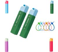 Elephant Kiss Stain Remover, 3-Second Stain Remover Pen for Clothes, 2025 New 12ml Portable Spot Cleaner, ElephantKiss 2-in-1 Active Eraser & Brush With Lanyard Travel & Pocket-Sized (Green*2)