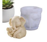 Elephant Mold - 3D Cute Mom & Silicone Mold For Candle Soap Resin Chocolate | Animal Mould DIY Craft For Thanksgiving Party Home Decor Desk Room Office Gift